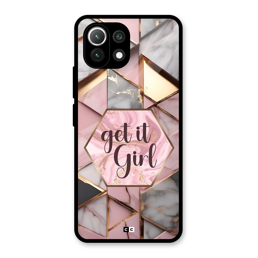 Diamond Girl Glass Back Case for Mi 11 Lite NE 5G