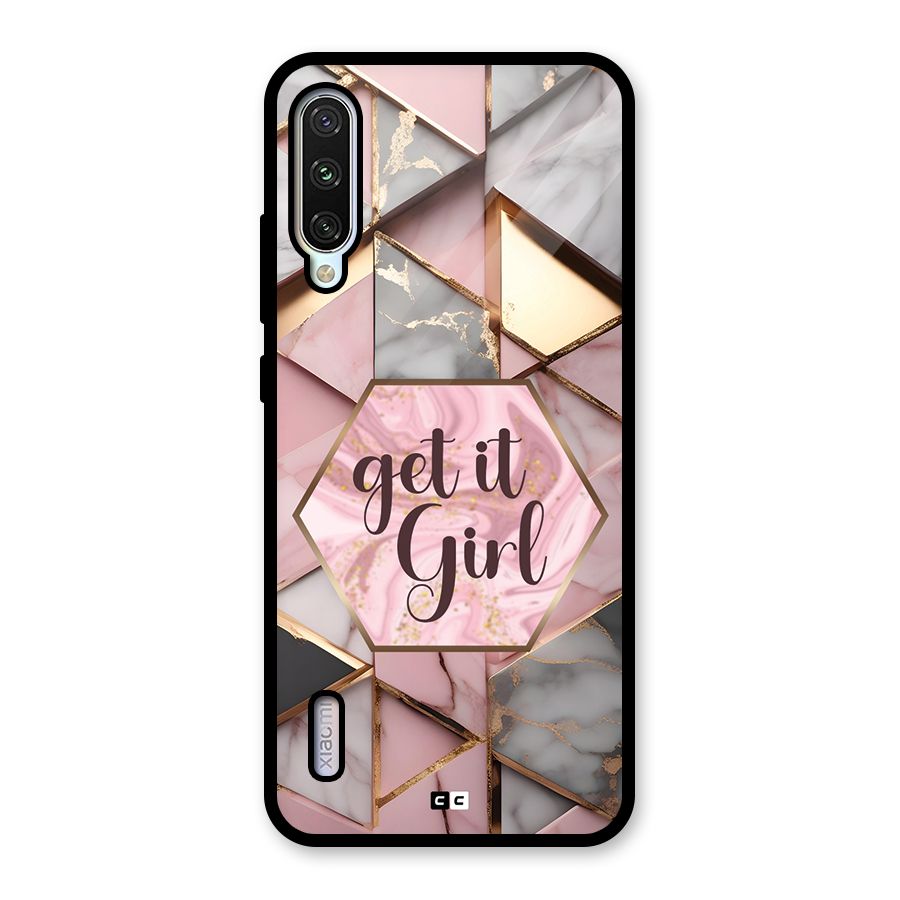Diamond Girl Glass Back Case for Mi A3