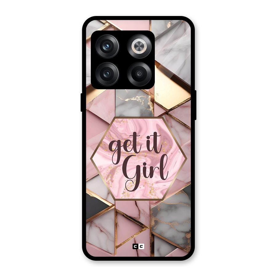 Diamond Girl Glass Back Case for OnePlus 10T