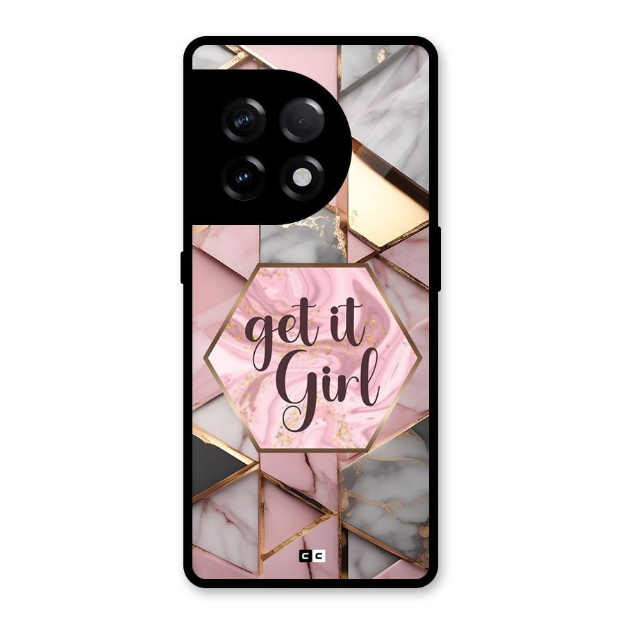 Diamond Girl Glass Back Case for OnePlus 11R