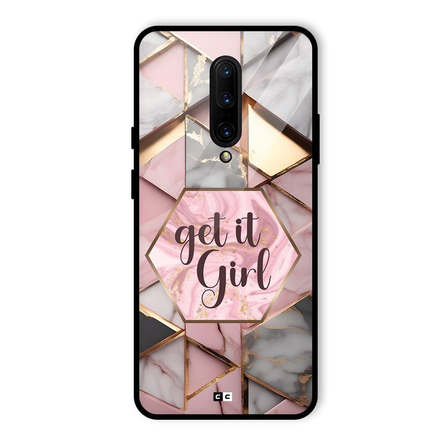 Diamond Girl Glass Back Case for OnePlus 7 Pro