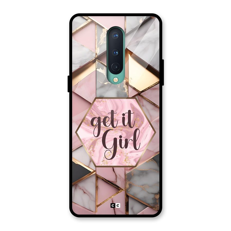 Diamond Girl Glass Back Case for OnePlus 8