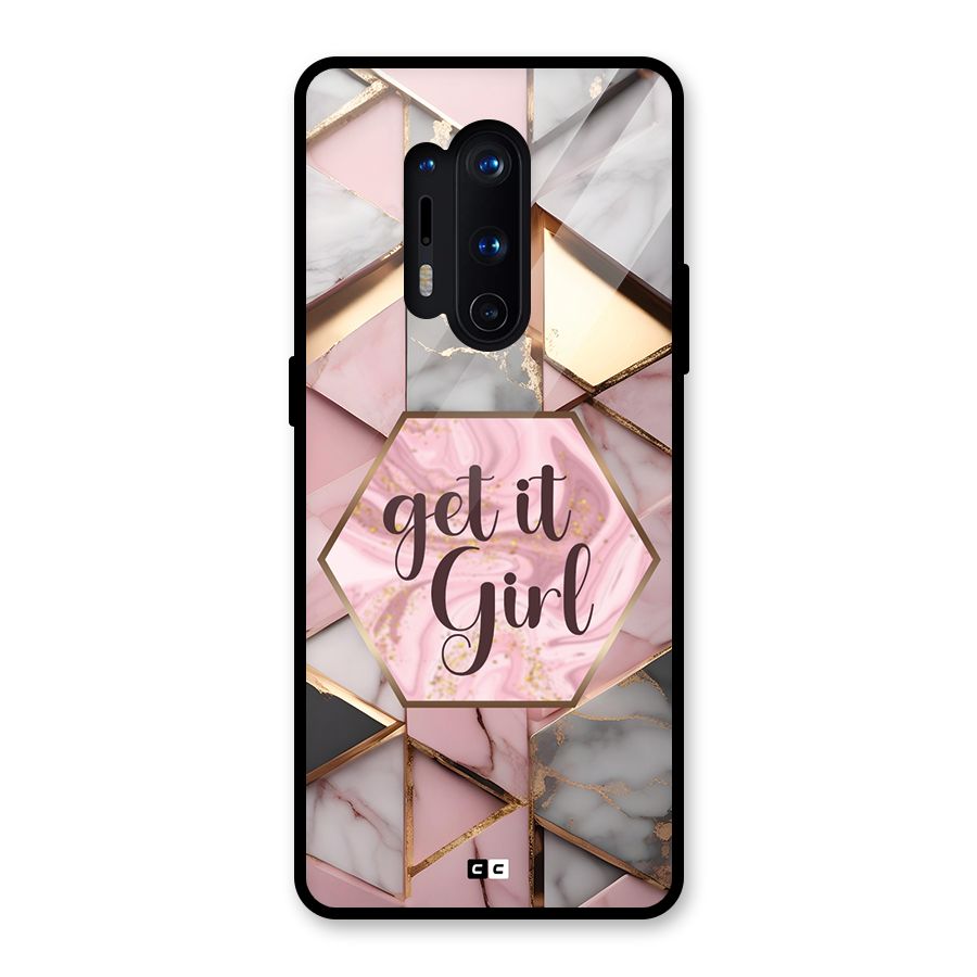 Diamond Girl Glass Back Case for OnePlus 8 Pro