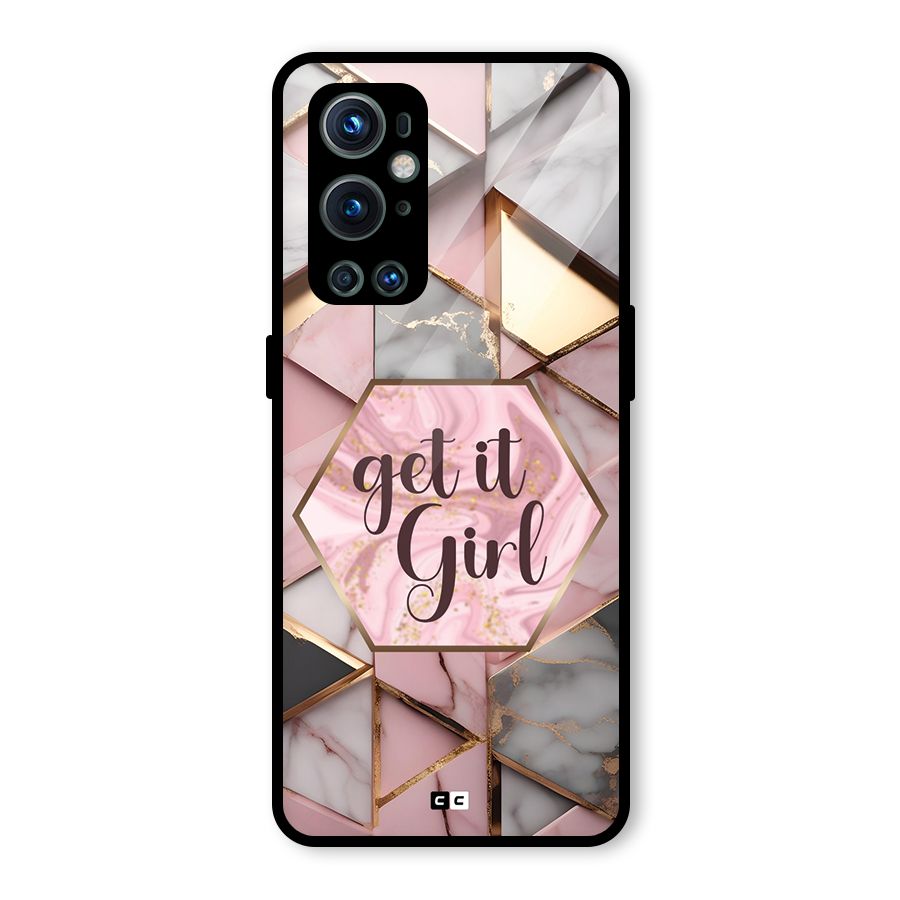 Diamond Girl Glass Back Case for OnePlus 9 Pro