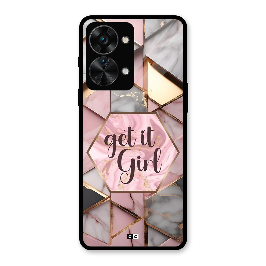 Diamond Girl Glass Back Case for OnePlus Nord 2T