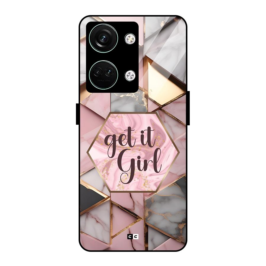 Diamond Girl Glass Back Case for Oneplus Nord 3