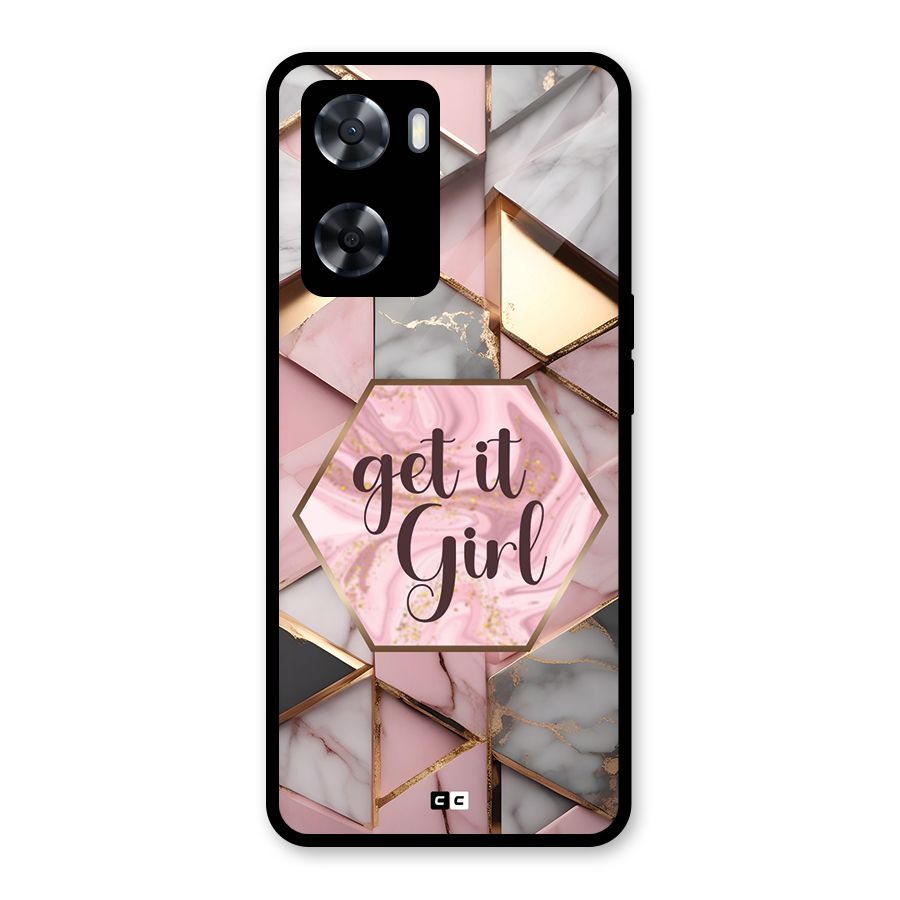 Diamond Girl Glass Back Case for Oppo A57 2022