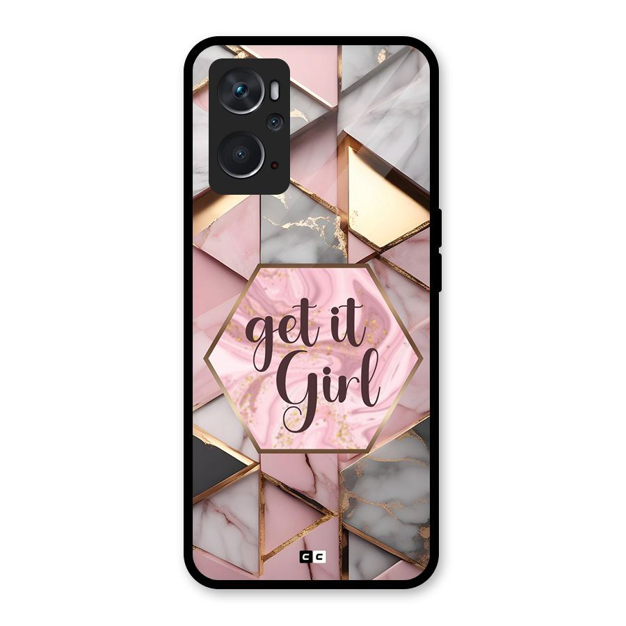 Diamond Girl Glass Back Case for Oppo K10 4G