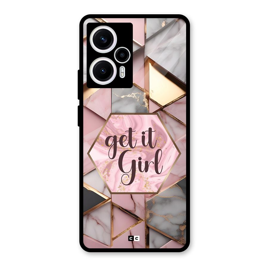 Diamond Girl Glass Back Case for Poco F5