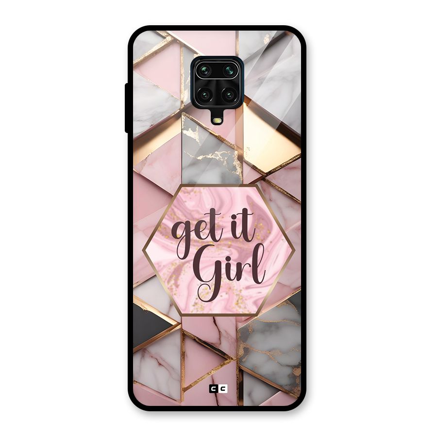 Diamond Girl Glass Back Case for Poco M2 Pro
