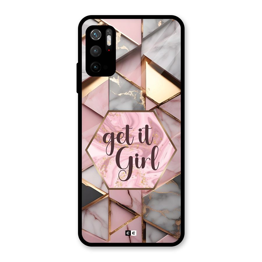 Diamond Girl Glass Back Case for Poco M3 Pro 5G
