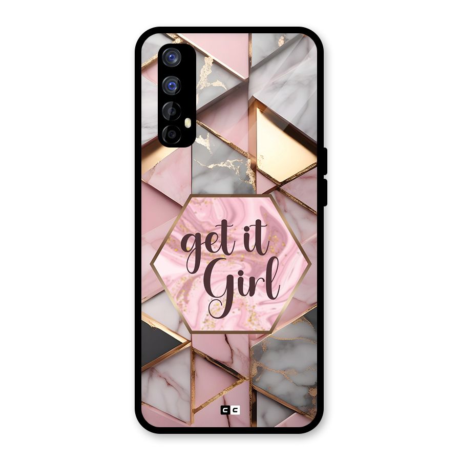 Diamond Girl Glass Back Case for Realme 7
