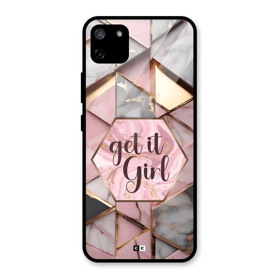 Diamond Girl Glass Back Case for Realme C11