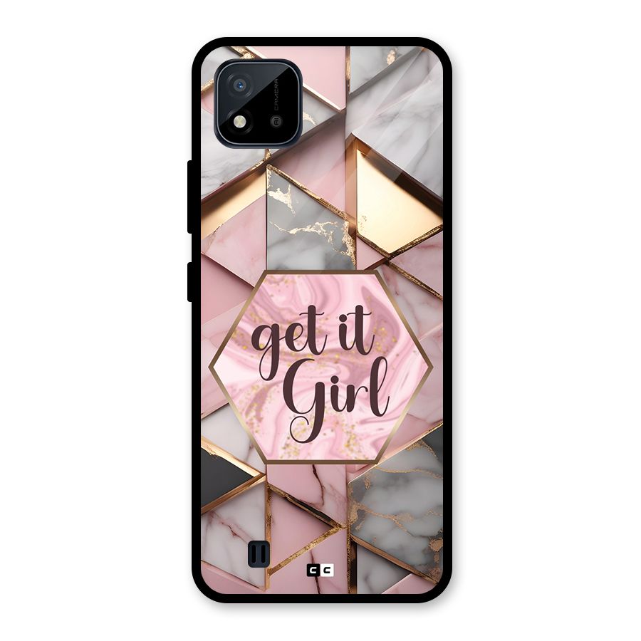 Diamond Girl Glass Back Case for Realme C11 2021