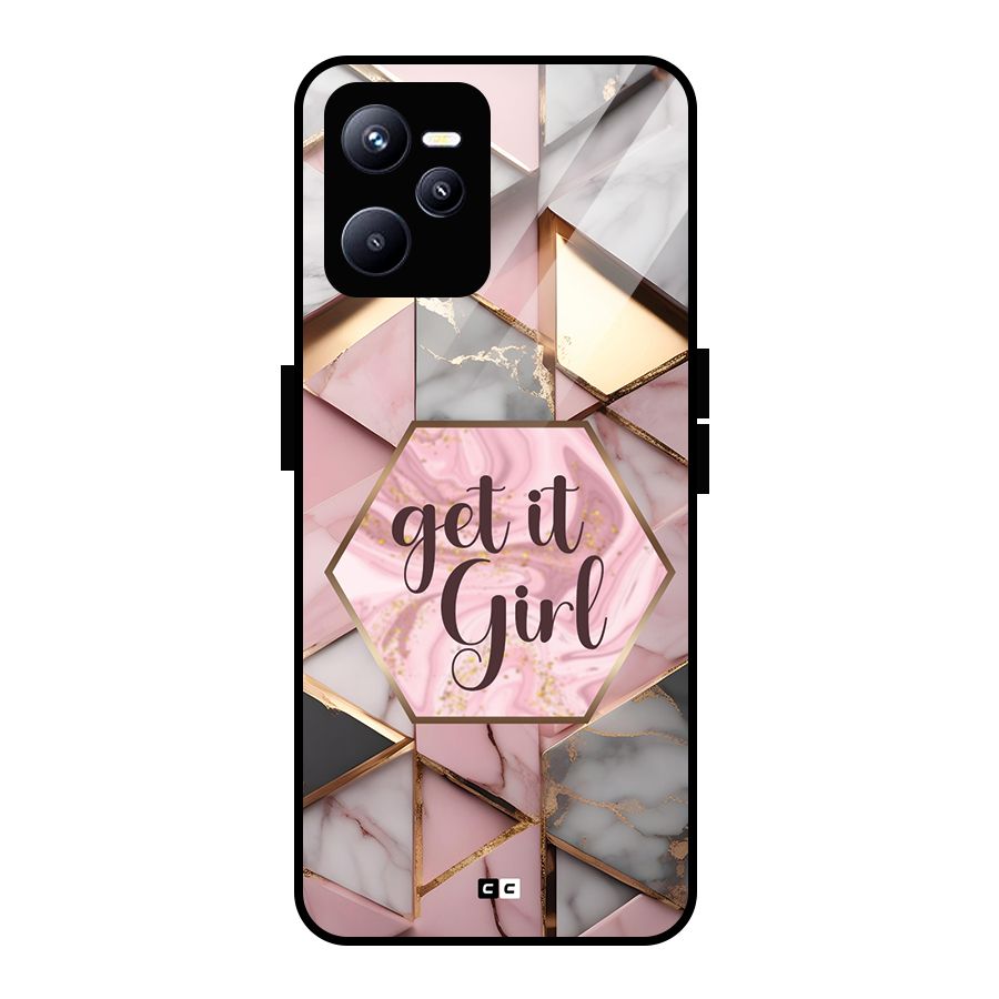 Diamond Girl Glass Back Case for Realme C35