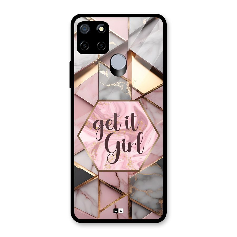 Diamond Girl Glass Back Case for Realme Narzo 20
