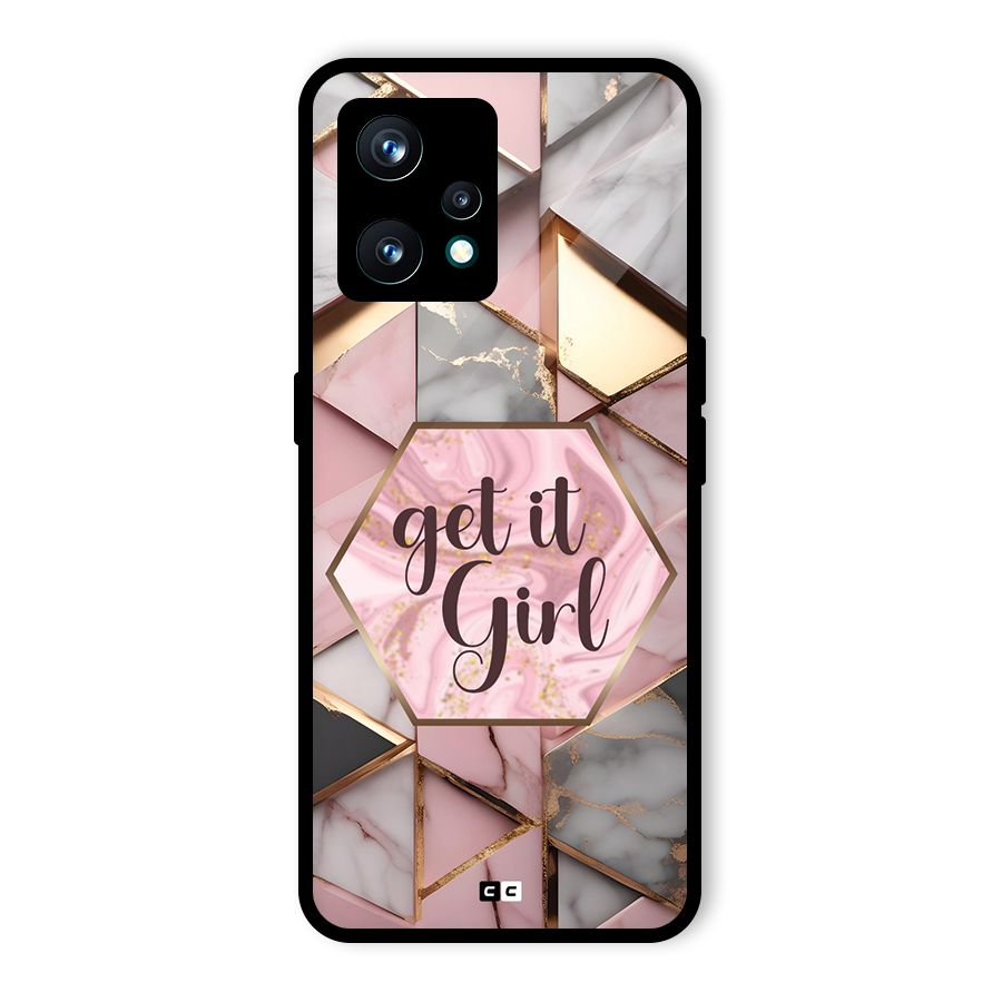 Diamond Girl Glass Back Case for Realme Narzo 50 Pro