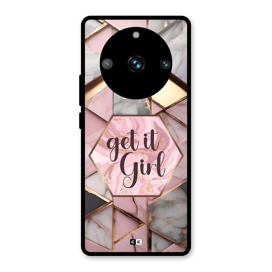 Diamond Girl Glass Back Case for Realme Narzo 60 Pro