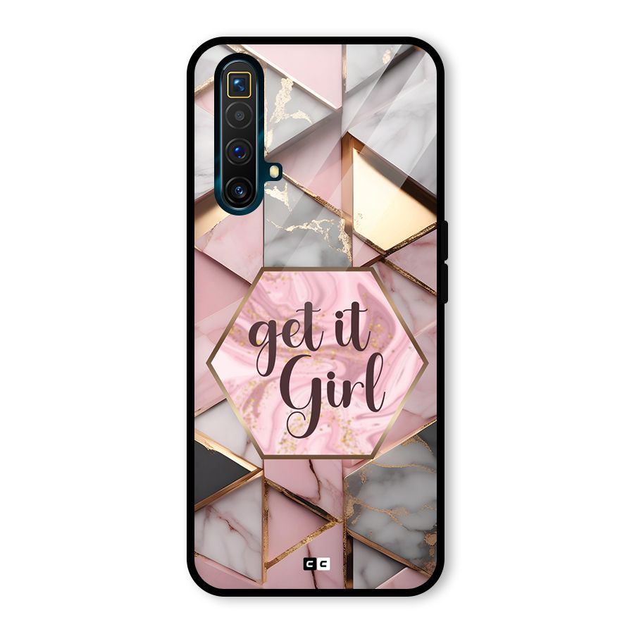Diamond Girl Glass Back Case for Realme X3