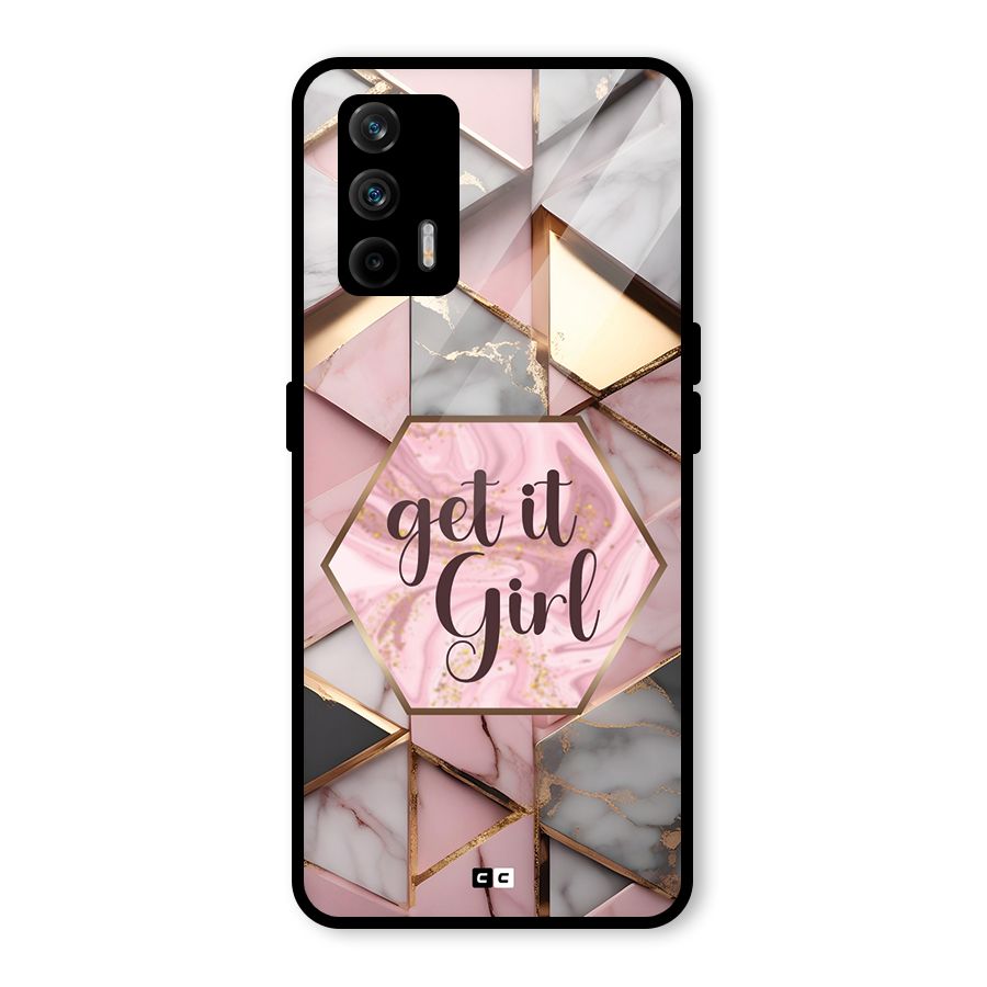 Diamond Girl Glass Back Case for Realme X7 Max
