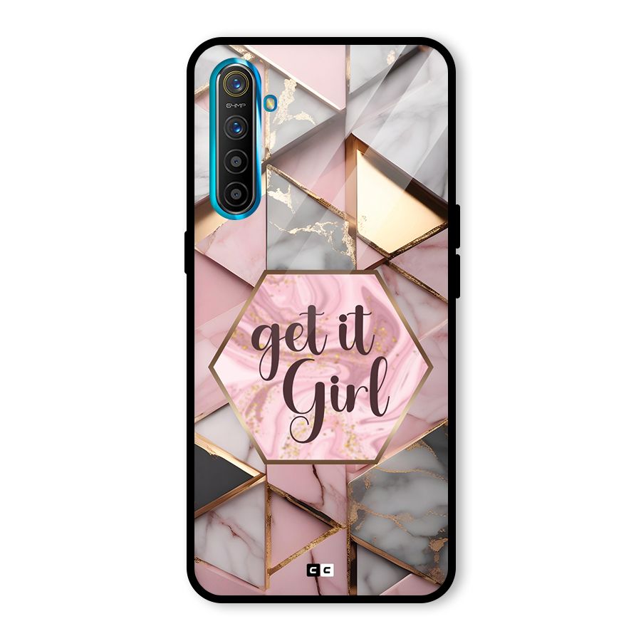 Diamond Girl Glass Back Case for Realme XT