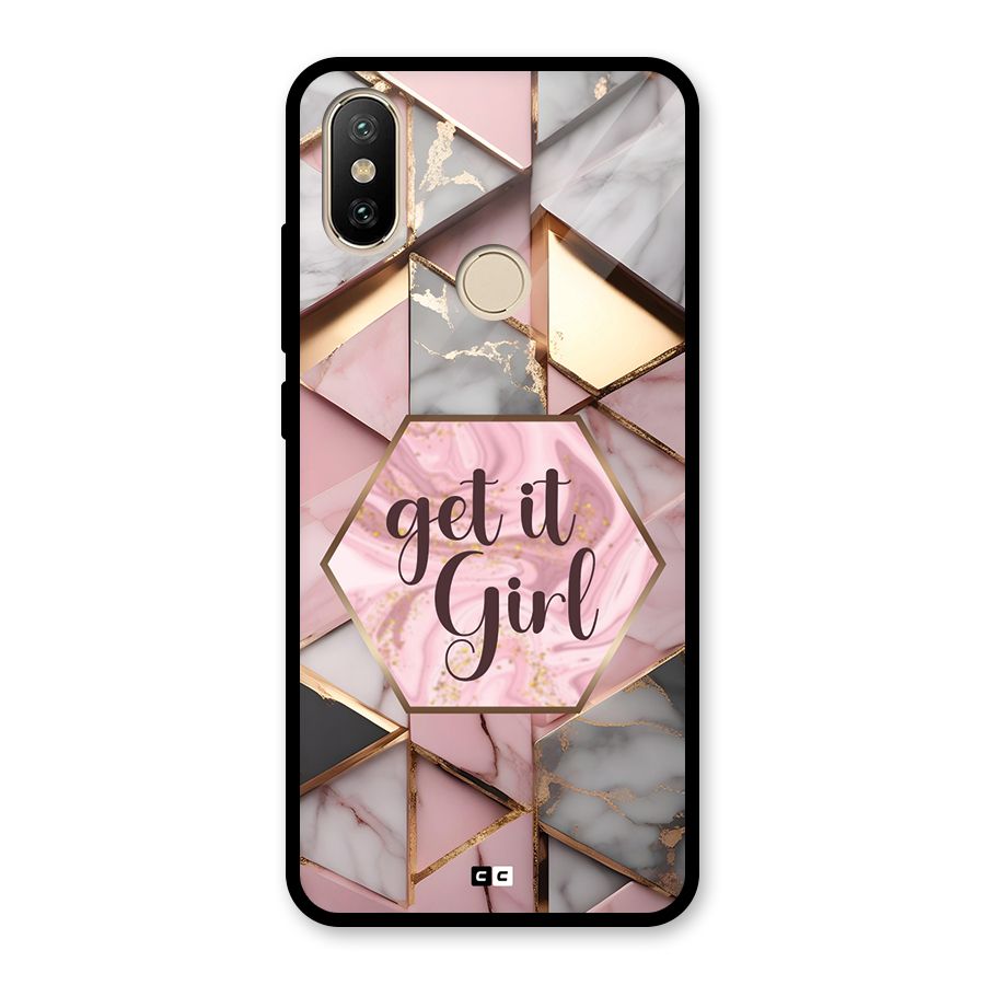 Diamond Girl Glass Back Case for Redmi A2