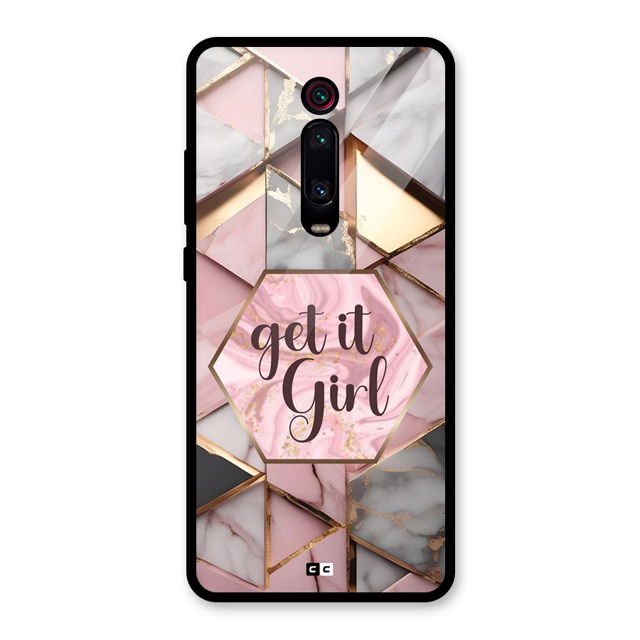 Diamond Girl Glass Back Case for Redmi K20