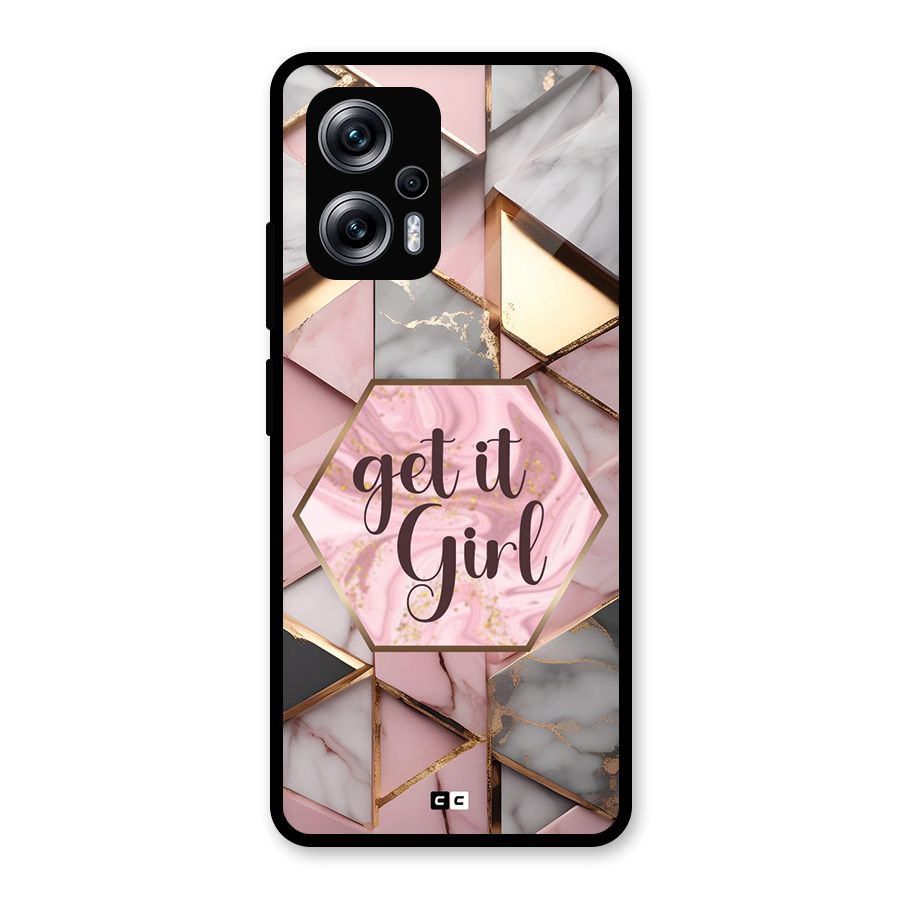 Diamond Girl Glass Back Case for Redmi K50i