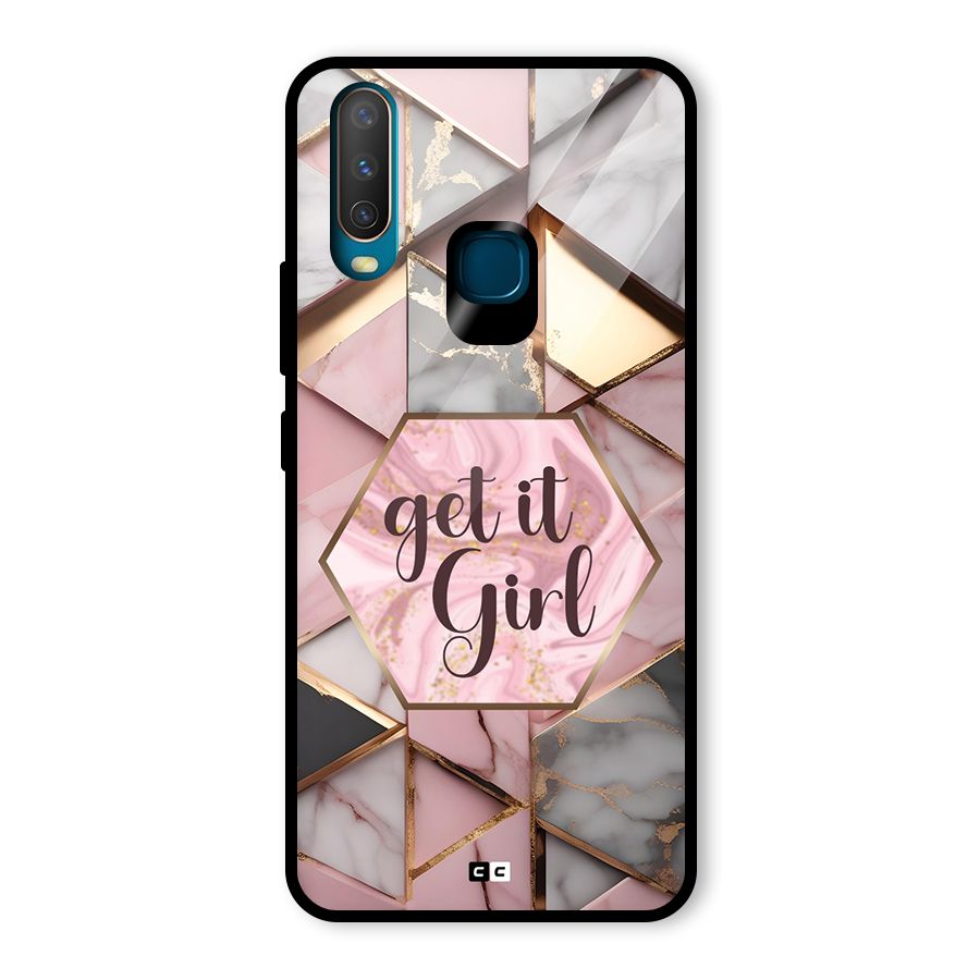 Diamond Girl Glass Back Case for Vivo U10