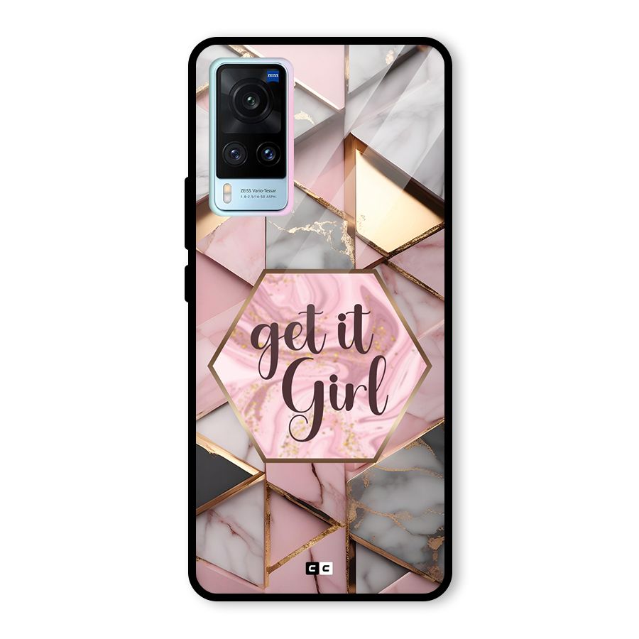Diamond Girl Glass Back Case for Vivo X60