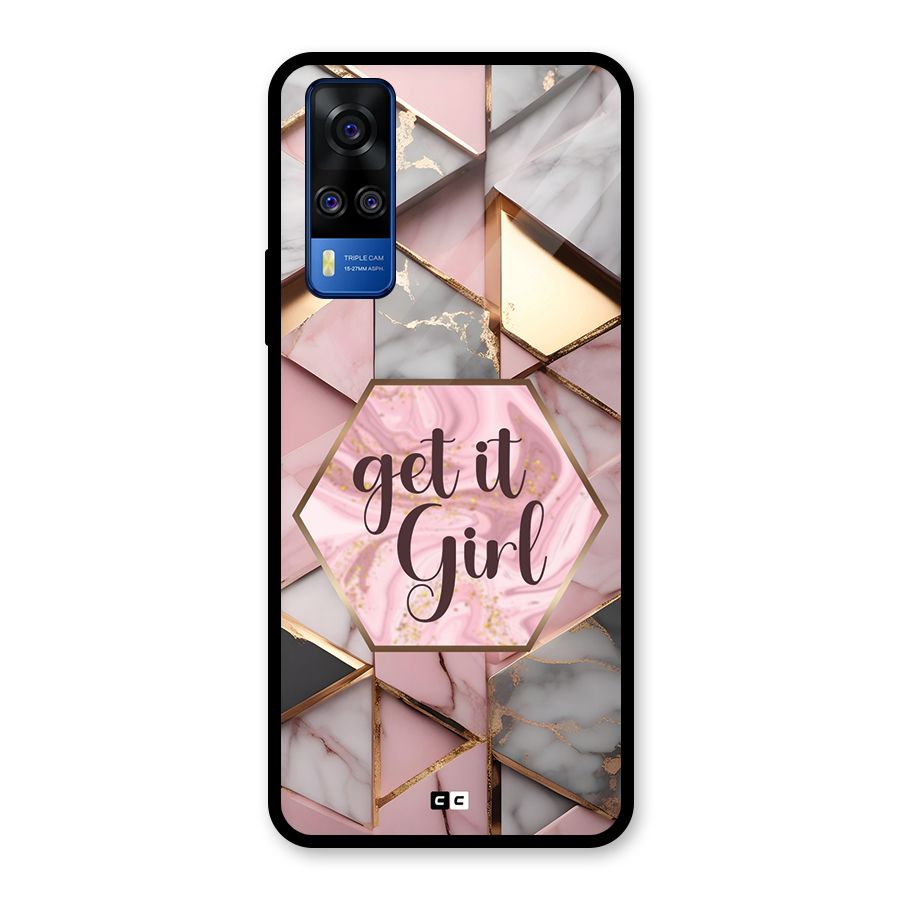 Diamond Girl Glass Back Case for Vivo Y31