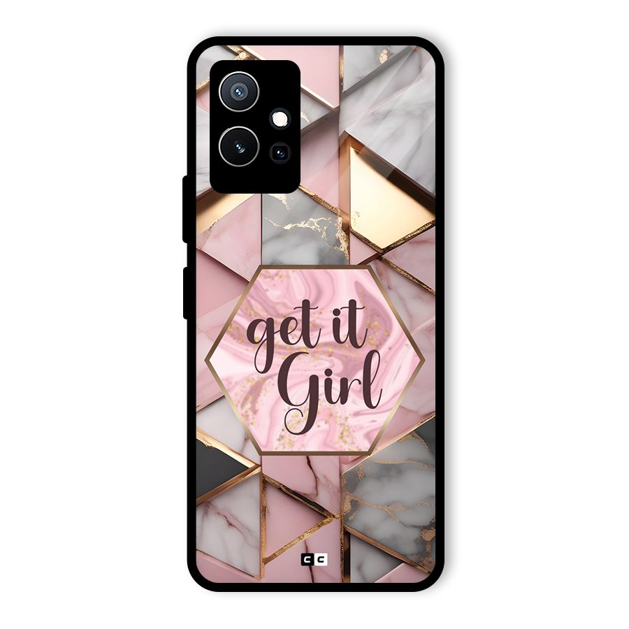 Diamond Girl Glass Back Case for Vivo Y75 5G