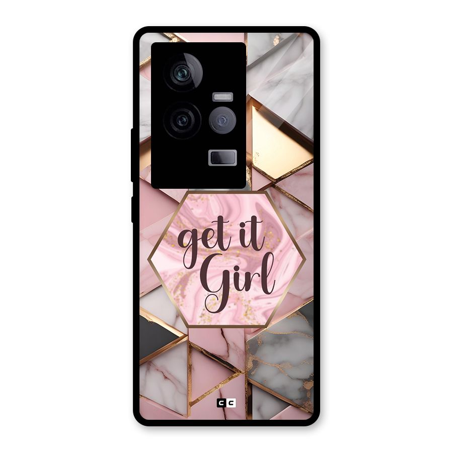 Diamond Girl Glass Back Case for Vivo iQOO 11 5G