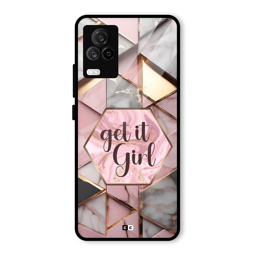 Diamond Girl Glass Back Case for Vivo iQOO 7 Legend 5G