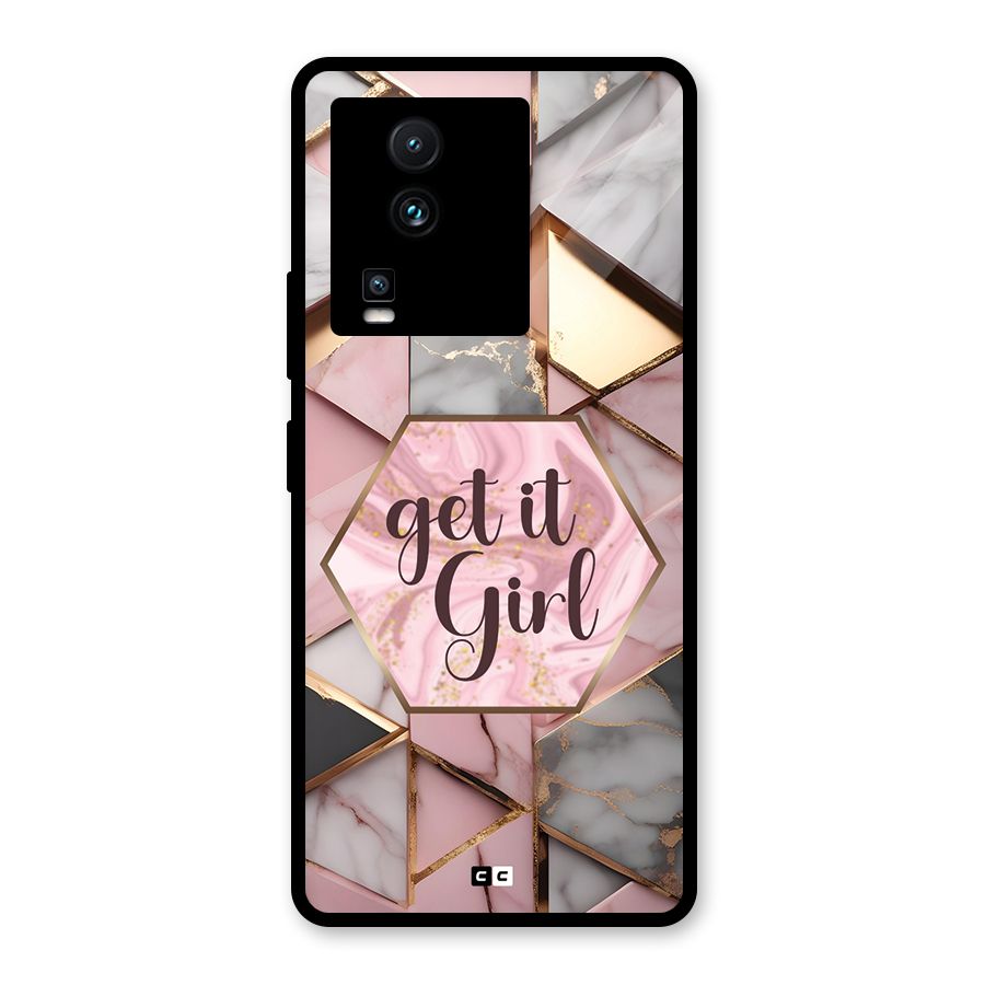 Diamond Girl Glass Back Case for Vivo iQOO Neo 7