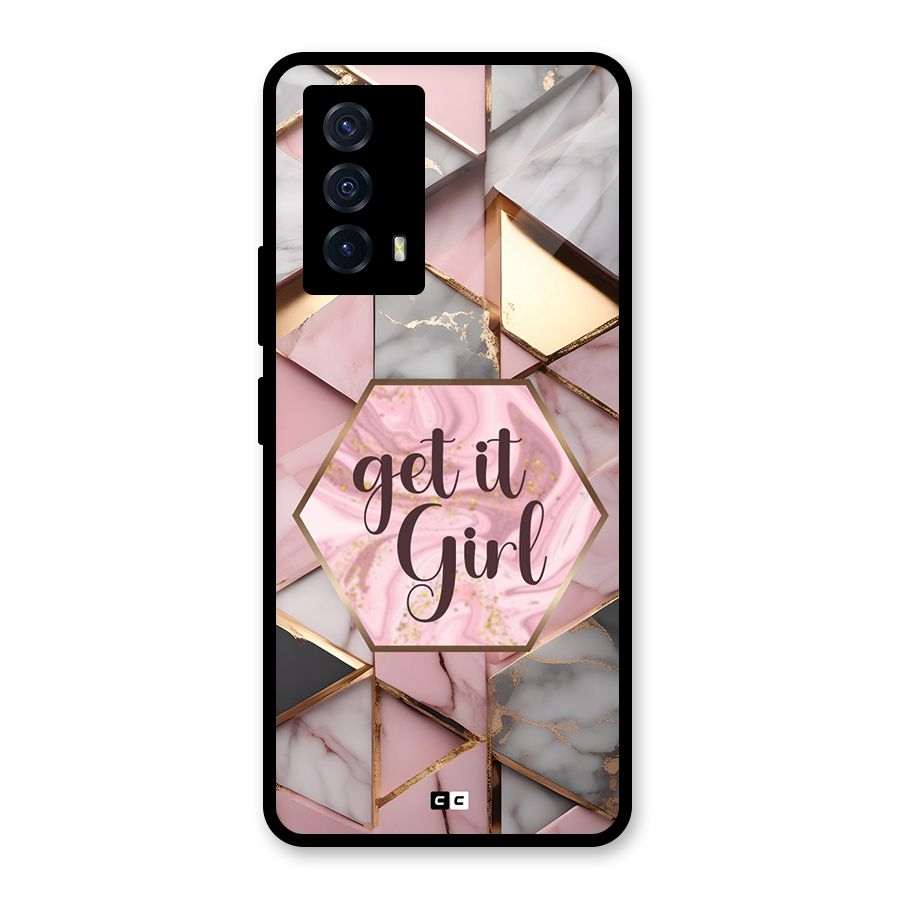 Diamond Girl Glass Back Case for Vivo iQOO Z5