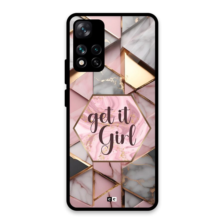Diamond Girl Glass Back Case for Xiaomi 11i 5G