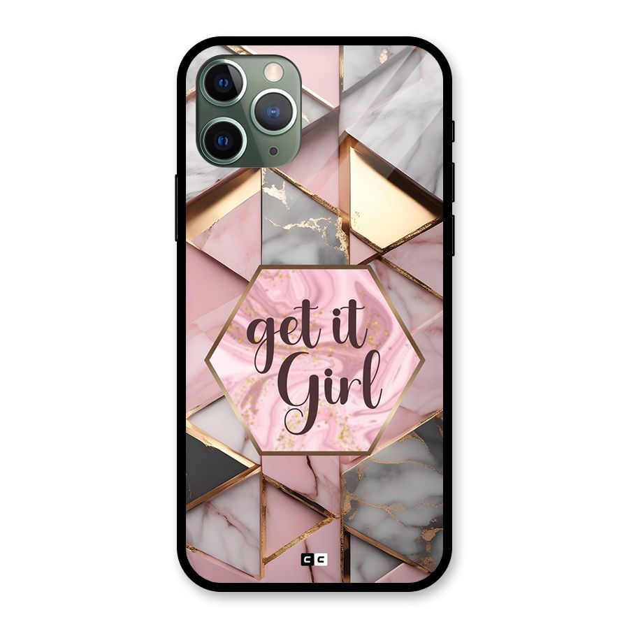 Diamond Girl Glass Back Case for iPhone 11 Pro