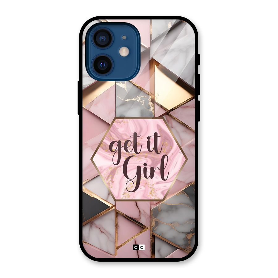 Diamond Girl Glass Back Case for iPhone 12 Mini