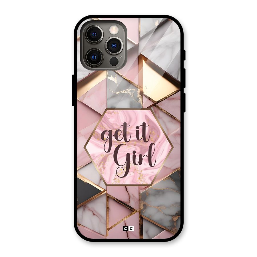Diamond Girl Glass Back Case for iPhone 12 Pro