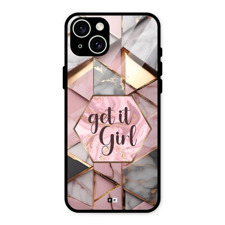 Diamond Girl Glass Back Case for iPhone 15 Plus