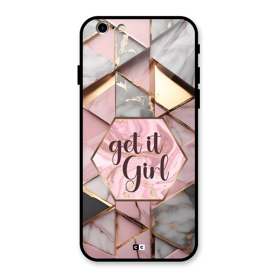 Diamond Girl Glass Back Case for iPhone 6 6S