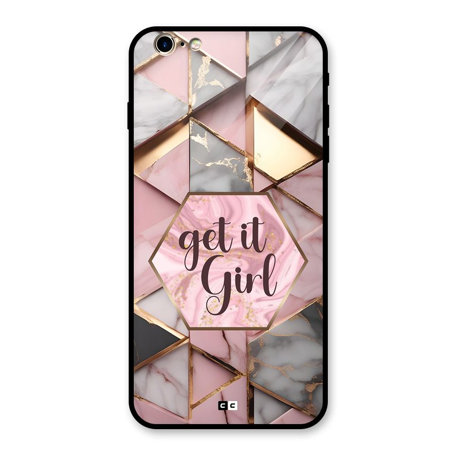 Diamond Girl Glass Back Case for iPhone 6 Plus 6S Plus