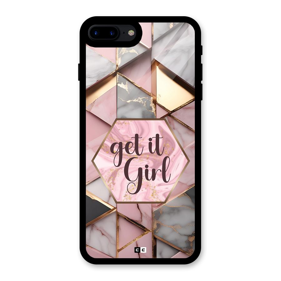 Diamond Girl Glass Back Case for iPhone 8 Plus