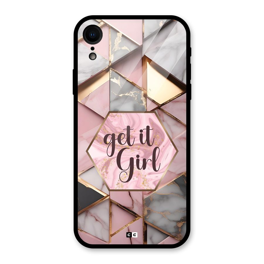 Diamond Girl Glass Back Case for iPhone XR