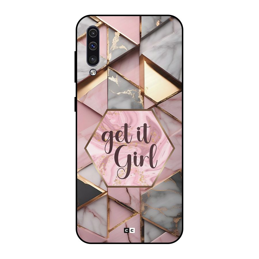 Diamond Girl Metal Back Case for Galaxy A50s