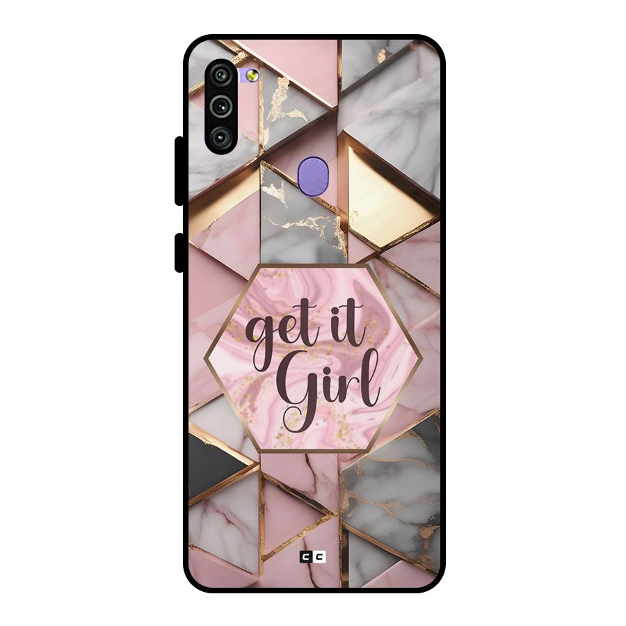 Diamond Girl Metal Back Case for Galaxy M11