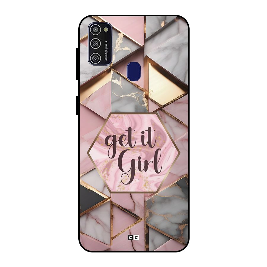 Diamond Girl Metal Back Case for Galaxy M30s