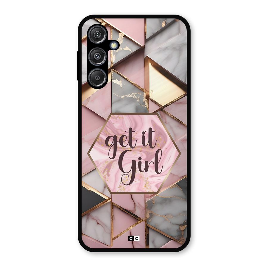 Diamond Girl Metal Back Case for Galaxy M34 5G