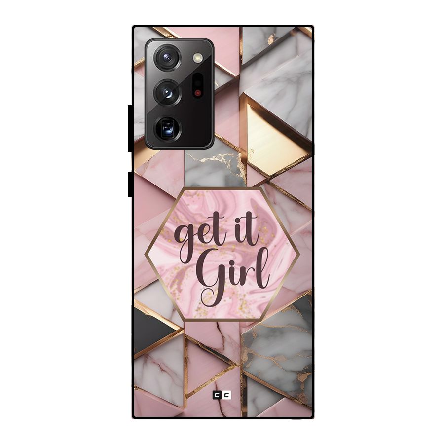 Diamond Girl Metal Back Case for Galaxy Note 20 Ultra